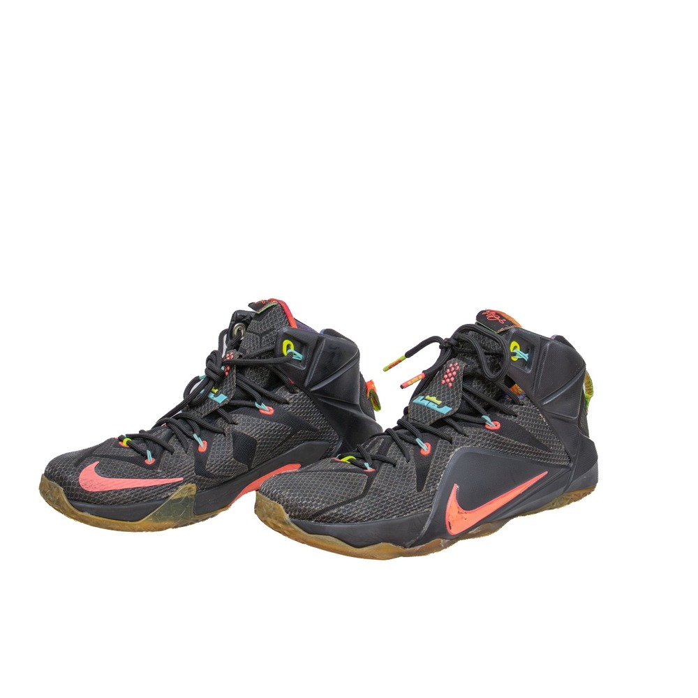 Nike LeBron 12 Data Black Multicolor 684593-068 Mens Size 12 Basketball Shoes